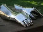 Medieval German Gothic mitten gauntlets steel design Replica