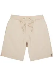 Ami Paris Logo-embroidered Stretch-cotton Shorts - Beige - XL XL