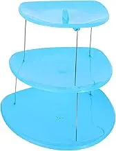 HEATSHAKING Cake Stand Tray Tray Display Shelf Riser Shelf Risers Countertop Cake Display Tower Stand Desserts Holder Plastic Blue