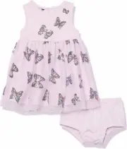 Baby Girl’s $54 Pippa & Julie Sequin Butterfly Mesh Dress & Bloomers Set 18M