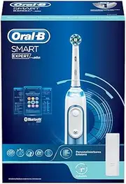 Oral-B Smart Expert Electric Toothbrush with Smart Coaching App for Better Cleaning Results 5 Cleaning Programmes Visual 360° Pressure Control Timer & Travel Case Blue