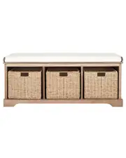 Safavieh Lonan Wicker Storage Bench