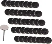 WOONEKY 50pcs Manicure Sanding Discs for Electric Foot Callus Remover Dead Skin Exfoliating Sandpaper Discs Self Adhesive Accessories for Nail Shops and Home Use