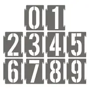 6 Inch Large Plastic Number Stencils, 20 Pcs, Wood, Business
