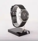 NWOB MENS NIXON SENTRY CHRONO LEATHER 42mm WATCH $250 Black/ Brass