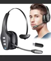 Bluetooth Headset Trueque Trucker Wireless Headset with Microphone AI Noise
