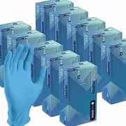 MEDSTOCK Blue Nitrile Gloves, Medical Examination, Powder/Latex-Free, Non-Sterile, Disposable, Reduces Cross Contamination, Superior Protection in Medical Procedures