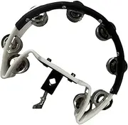 Guohetuk Hi Hat Tambourine Drum Set Multifunctional Hi-Hat Drum Set Hand-Mountable Instrument Percussion Accessories for, white