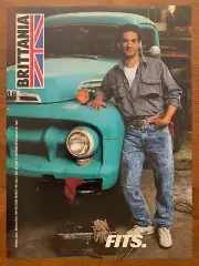 1990 Brittania Jeans Vintage Print Ad/Poster Retro Fashion Pop Art Décor