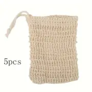 5X Natural Soap Bag Soap Saver Bags Drawstring Mesh Pouch Holder New