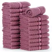 Ample Decor Washcloths Set of 5/20/200 - Fingertip Towels for Bathroom