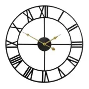 Cubilan Wall Clocks 18.5" x 18.5" Metal Frame AA Batteries Quartz Movement Black