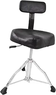 Drum Throne Seat Airlift Drum Seat with Back Support Double Braced Drum Chair Hydraulic Drum Stool for Kids Adults