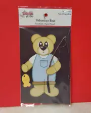 A Scrap of Time FISHERMAN BEAR Acid/Lignin Free Scrapbooking Crafts