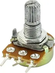 Aexit B10K (Potentiometer) 10K Ohm 3-Terminal Linear Type Rotary Knob Adjustable Single (13ry387qf458) Taper Potentiometer