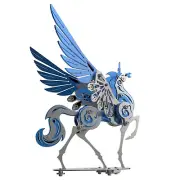 Decorative Winged Pegasus Figurine, Unicorn Sculpture, Made with Metal, Aloy,...