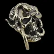 SNAKE BIKER MEDUSA SNAKE SKULL CONCHO WALLET CHAIN CONNECTOR