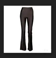 Leo's Dancewear Adult Black Boot Leg Shiny Jazz Pants szLA BNWT dance Hip Hop 25
