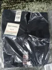 DOCKERS Easy Khaki Men's Black Stretch Slim Fit Flat Front Pants 29x30 NWT