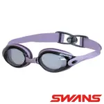 【SWANS 日本】專業光學柔軟舒適型泳鏡 ( 防霧/抗UV/矽膠SWB-1墨紫)