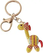 [ANDRESLAD] Giraffe Charm Pendant Decoration Animal Keychain Cute Cartoon Giraffe Rhinestone Backpack Pendant