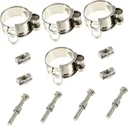 4 Pcs Heavy Duty Stainless Steel T Bolt Hose Clamps Adjustable Secure Connection for Automotive Construction and Garden Irrigation and Corrosion Resistant