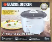Black + Decker 14 Cup Rice Cooker & Steamer New In Box