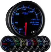 52mm Metric GlowShift Black 7 Color Celsius Water Temperature Gauge - GS-C706-C