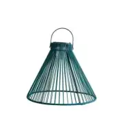VivaTerra Lanterns - Large Solar Hanging Pendant Light - Teal Green