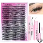 Eyelash Extension Kit 320Pcs Lash Clusters D Curl 9-16Mm Mix 40D Individual Lash