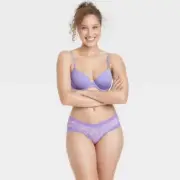 Auden 5pk Micro-Mesh Hipster Underwear Womens Medium Stretch Purple