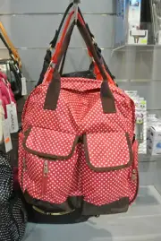 MUMMY NAPPY BAG BABY DIAPER TRAVEL TOTE HANDBAG BOTTLE HOLDER BACKPACK Red