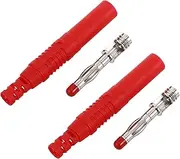 Generic 2pcs Banana Plug Wire Connectors Male Female Banana Connector Plug Banana Jacks and Plugs Banana Clips Plugs Plugs Banana Speaker Plugs Voltage Meter Metal Red