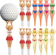 Yardwe 12pcs Golf Tees Funny Cheerleader Bikini and Cute Girl Designs Golf Holders for Women Vibrant Colors for Quick Identification The Course