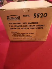 Rare CALRAD 5" S520 Volumetric Speakers & Org. Box Japan
