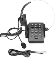 Wired Telephone with Headset, Call Center Corded Telephone Featuring Omnidirectional Microphone, Designed for Professional Use