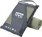 Rainleaf Microfiber Towel Perfect for Travel/Sports/Camping Army Green,24 X 48in