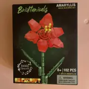 Brickcraft Bricktanicals Amaryllis 102 piece Plastic Set Christmas Holiday New