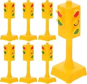 Kisangel 10pcs Traffic Light Model for Traffic Indicator Cake Decoration Toppers for Transportation Education Party Favors and Home Decor