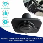 Car Motor Waterproof 3.1A Dual USB Socket Charger Power Adapter 12-24V
