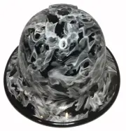Hydro Dipped Hard Hat Ridgeline Full Brim Custom White Flames
