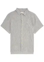 Oliver Spencer Riviera Striped Seersucker Shirt - Navy - 39 (C15.5 / M) 39 (C15.5 / M)