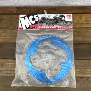 MCS BMX 41t Chainring Blue Old School BMX 4 Arm 104 BCD 41 Tooth Ring Cruiser