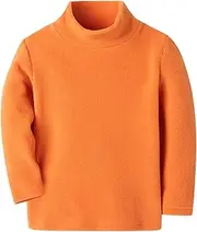[Mud Kingdom] Kids Fleece Shirts High Collar Soft Tops Unisex