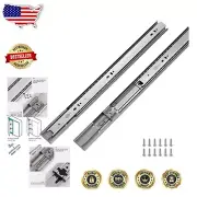 Durable 16-Inch Soft Close Drawer Slides - Ball Bearing, 10 Pairs, Zinc-Plated