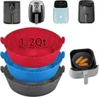 Silicone Air Fryer Liners Reusable for 1-2Qt Air Fryers, 3 Pack Non-Stick round
