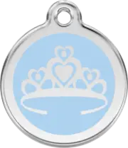 Red Dingo Enamel Crown Tag Light Blue- Lifetime Guarantee - Cat, Dog, Pet ID Tag