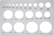 UNICRAFTALE 1Pcs Metal Circle Templates Circle Stencil for Drawing Stainless Steel Painting Stencils Circles Ruler Round Circles Tracers Stencil Templates Tool for Carving Drafting