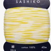 Lemon Squash Sashiko Thread - Single & Variegated Colors, 40M Thin Card