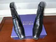 NIB, STUART WEITZMAN, WOMEN'S BLACK NAPPA LEATHER, ANKLE BOOTS Size: 9N